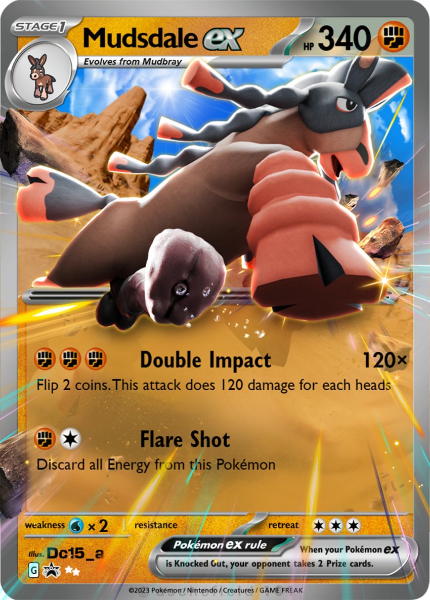 3d balls dc15-a equine equine_genitalia equine_penis feral flared_penis hooves horse horseballs horsecock low-angle_view mudsdale pokemon pokemon_(species) pokemon_sm pokemon_tcg precum solo_male testicles text trading_card urethra urethral_fossa