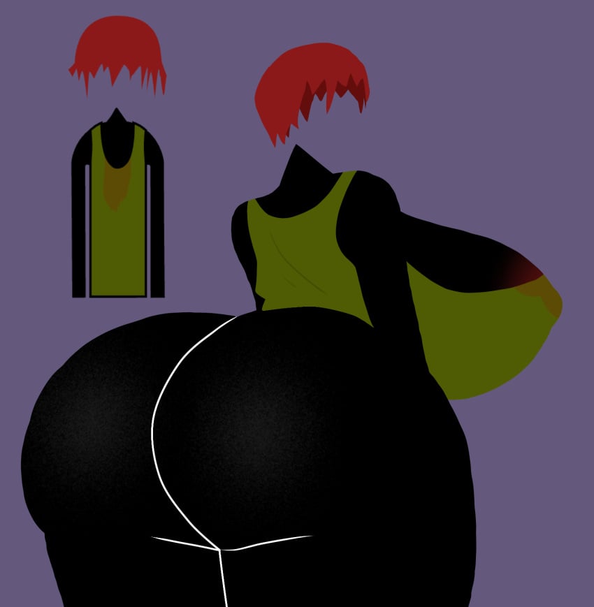 1girls ass ass_bigger_than_head ass_bigger_than_torso ass_focus big_breasts big_penis black_body black_skin breasts breasts_bigger_than_head dat_ass fat_ass first_porn_of_character headless incredibox_mod looking_back no_head purple_background ruby_(yubin_niiku) tagme tank_top traced yubin_niiku yubin_niiku:the_postal_killer