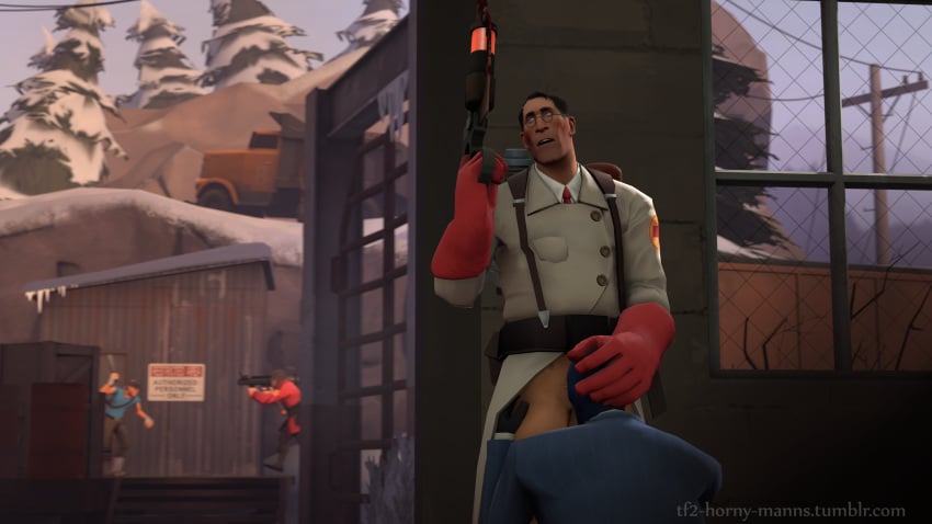 2boys 3d 4boys fellatio human human_male human_only male male_only medic medic_(team_fortress_2) oral scout_(team_fortress_2) sex soldier_(team_fortress_2) spy spy_(team_fortress_2) team_fortress_2 tf2_gentlemanns tf2_horny_manns yaoi