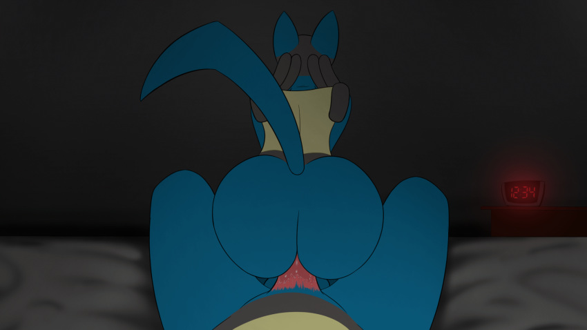 1boy 1girls animated big_penis female furry knotsafefurrwork large_ass lucario male male_pov nintendo nude on_top penetration pokemon pokemon_(species) pokemon_dppt pov pussy_juice reverse_cowgirl_position sex text thick_thighs vaginal_penetration video_games wide_hips