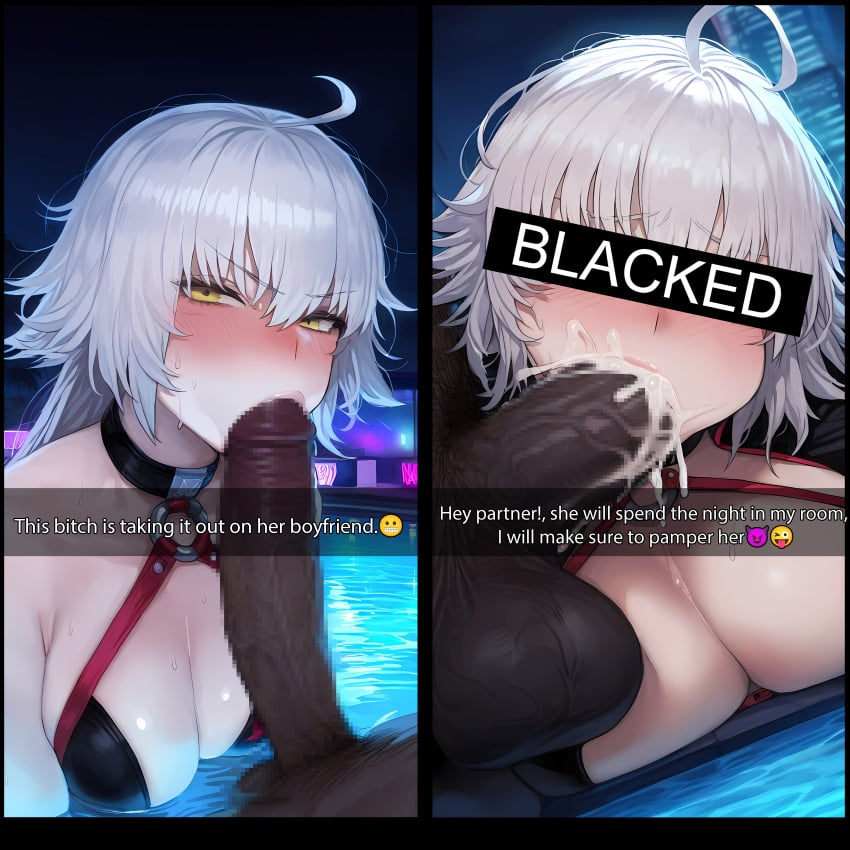 1-a_dot ai_generated big_breasts big_penis censored dark-skinned_male fate/grand_order fate_(series) jeanne_alter veiny_penis