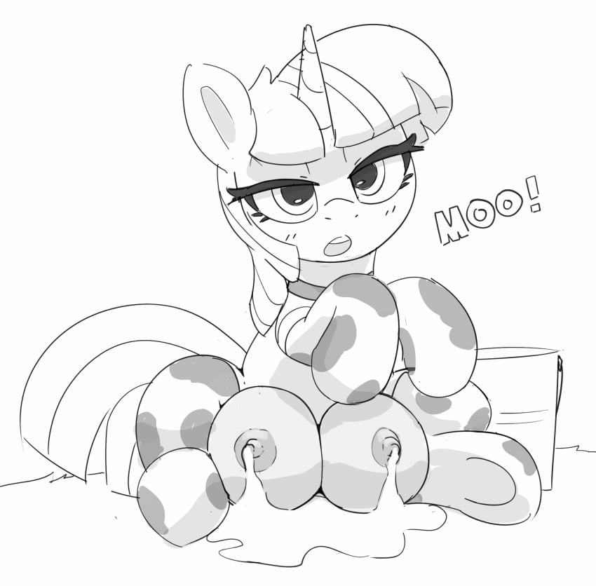 cow_print crotchboobs lactation my_little_pony pabbley twilight_sparkle_(mlp)