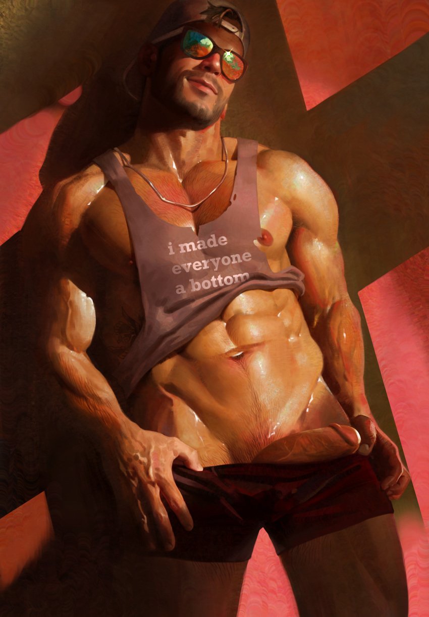 1boy 1male 1man backwards_baseball_cap beard big_cock big_penis boner cock cock_out grand_theft_auto grand_theft_auto_vi happy_trail huge_cock jason_(gta) jason_duval male male_focus male_only muscles muscular muscular_male penis penis_out qaisan rockstar_games solo solo_focus solo_male sunglasses veins veiny_hands veiny_muscles veiny_penis