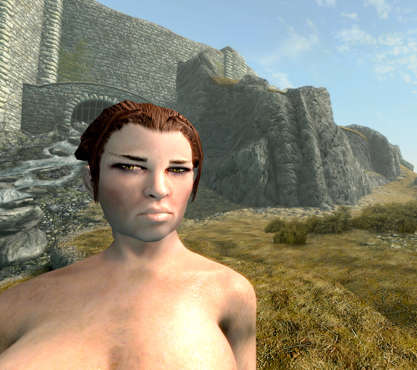 big_ass big_breasts boobs hulda looking_at_viewer nord pawg red_hair screencap screenshot skyrim