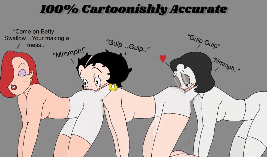 ass_to_mouth betty_boop betty_boop_(series) crossover drawn_together eating_farts embarrassed fart human_centipede jessica_rabbit mouth_to_ass scat sewn_together shit the_human_centipede toot_braunstein trio who_framed_roger_rabbit