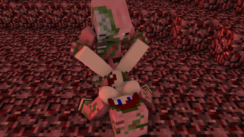 1boy 3d female iamcringe minecraft nether personification sex tagme zombie_pigman