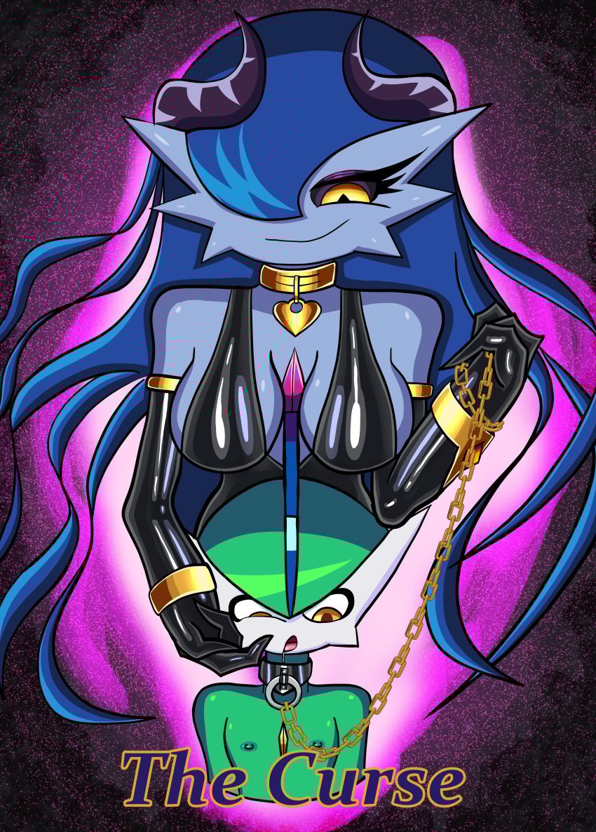 absurd_res armwear blue_body blue_hair bound bracelet brainwashing chained chains clothing collar demon demonic dominant dominant_female fan_character female gallade gardevoir generation_3_pokemon generation_4_pokemon gloves gold_(metal) gold_bracelet gold_jewelry hair handwear hi_res jewelry kuper_(kuperseeper) kuperseeper latex latex_armwear latex_clothing latex_gloves latex_handwear latex_legwear latex_stockings leash leashed_collar leashed_male legwear male nintendo pokemon pokemon_(species) serenity_(kuperseeper) stockings submissive submissive_male yellow_eyes