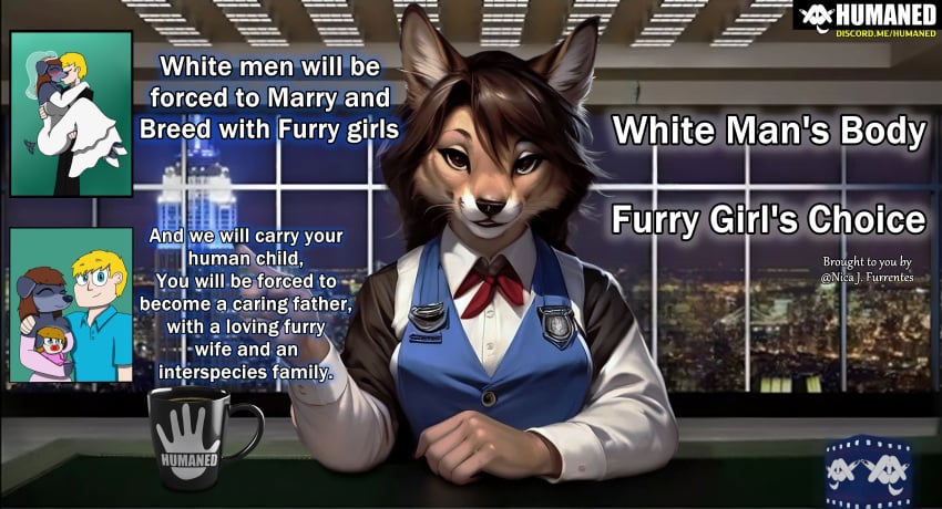 furry furry_female human_on_anthro humaned nica_j_furrentes nick_fuentes politics real_person woolfy_thebitch