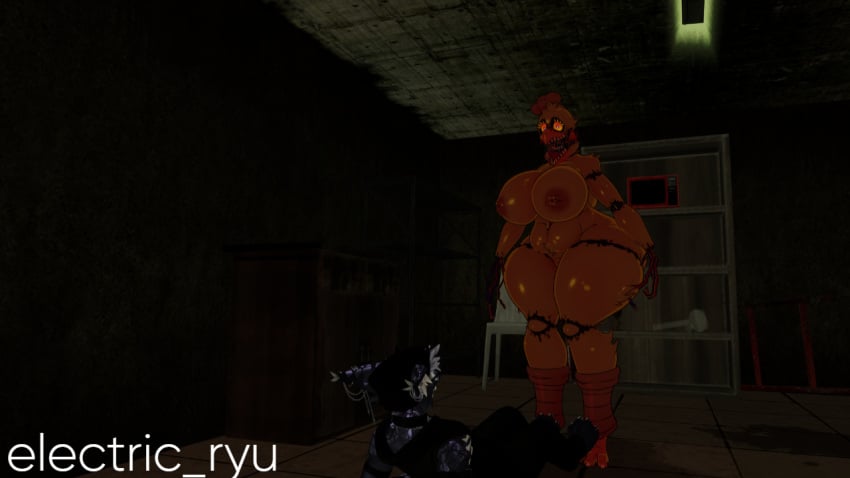 big_ass big_breasts chika clairbear's_venue electric_ryu fazclaire's_nightclub female fnia fredina's_nightclub furry nude_female standing vrchat vrchat_avatar withered withered_chica_(cryptiacurves) withered_chiku