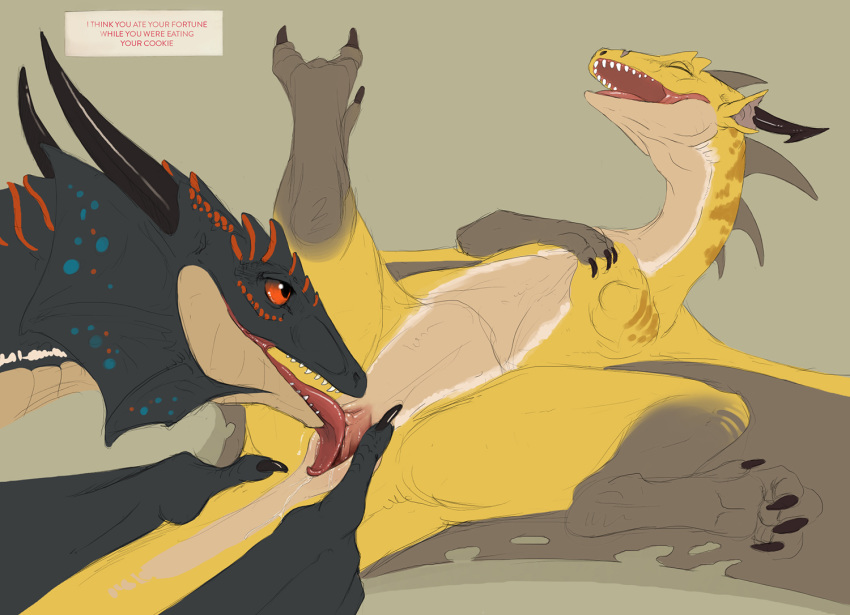 2019 claws cunnilingus dragon duo female feral flamespitter male nude oral paws pussy scalie sex straight tongue wings wyvern