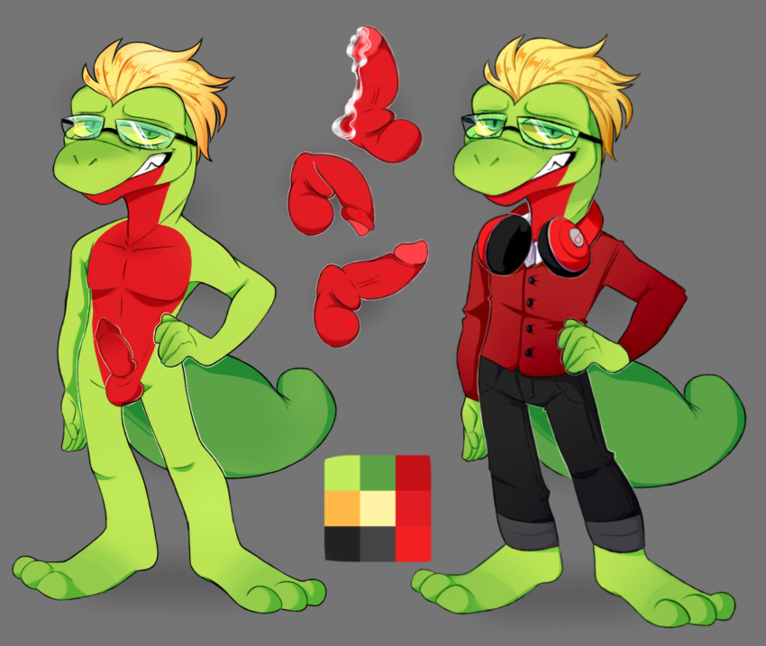 furry furry_male pokemon pokesona reference_sheet reptile reptile_penis scalie treecko