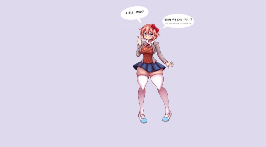 1girls 2024 anime_style blazer blue_eyes breast_expansion breasts color dialogue doki_doki_literature_club expansion female female_only hi_res high_resolution highres human human_only inner_monologue looking_at_viewer metachoke not_furry red_bow sayori_(doki_doki_literature_club) sequence simple_background skirt solo solo_female speech_bubble speech_bubbles thighhighs