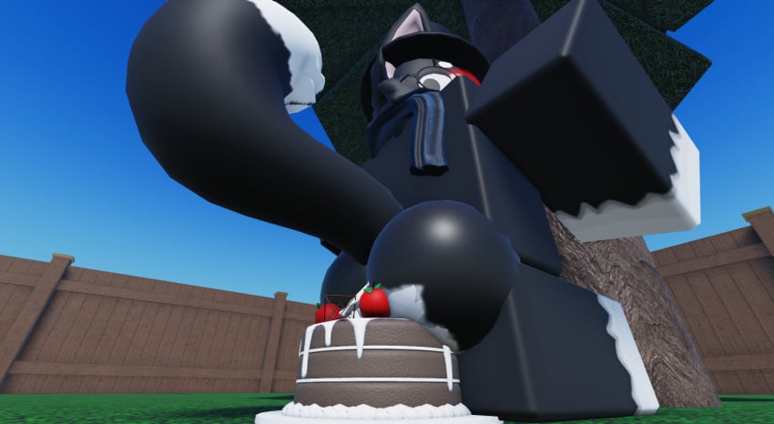 3d ass blush blushing butt cat_tail cub cute cute_face domestic_cat fetish furry furry_male furry_tail kemono looking_back maxy_(sillymaxy) messy r34 roblox roblox_avatar roblox_studio robloxian rr34 sitting_on_cake tagme teenager young