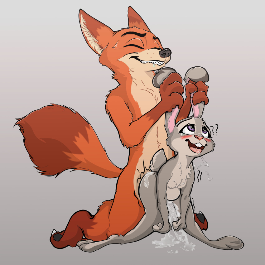 2018 ahe_gao all_fours anthro anthro_on_anthro blush buckteeth canid canine cock_hanging color_edit colored cum cum_explosion cum_in_pussy cum_inside dewlap dipstick_ears disney doggy_style drooling duo ear_grab edit female female_penetrated flat_chested fox from_behind_position fucked_silly gloves_(marking) happy happy_sex interspecies judy_hopps kneeling lagomorph larger_male lifted_by_ears looking_pleasured male male_penetrating mammal markings nick_wilde nude open_mouth penetration predator/prey rabbit robcivecat rough_sex saliva sex shaking simple_background size_difference small_breasts smaller_female socks_(marking) stomach_bulge straight tears teeth tongue tongue_out trembling vaginal_penetration zootopia