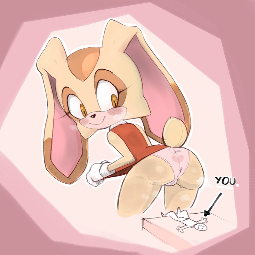 ass colono cream_the_rabbit dress female imminent_buttcrush macro male micro panties sega sonic_(series)