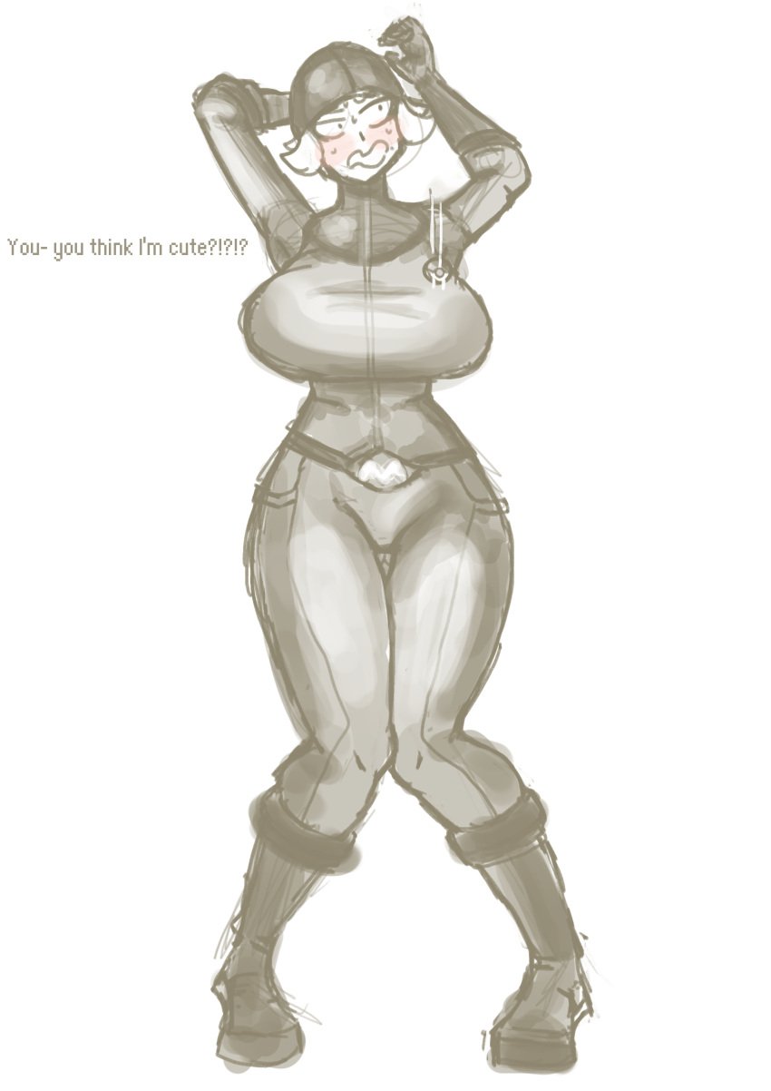 1girls artist_request ass big_ass big_breasts breasts clothed clothed_female first_porn_of_character monochrome npc_trainer pokemon pokemon_fangame pokemon_reborn team_meteor team_meteor_grunt team_meteor_grunt_(female) thick_ass thick_thighs