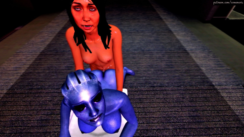 3d alien anal asari ass breasts comenova diana_allers dickgirl fucked_silly futa_on_futa futanari intersex liara_t'soni mass_effect