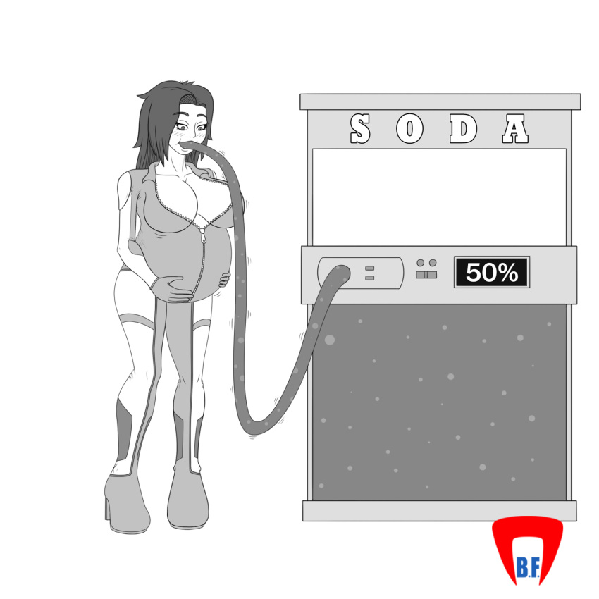 bodysuit bravecornerfighter drinking expansion feeding female inflation lilith soda