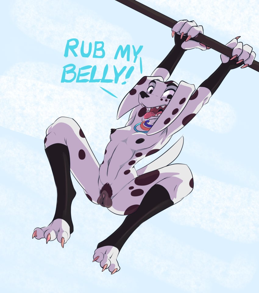 101_dalmatian_street 2019 animal_genitalia animal_pussy blazera canid canine canine canine_pussy canis dalmatian dolly_(101_dalmatians) female mammal pubes pussy spots spread_legs spreading text tongue