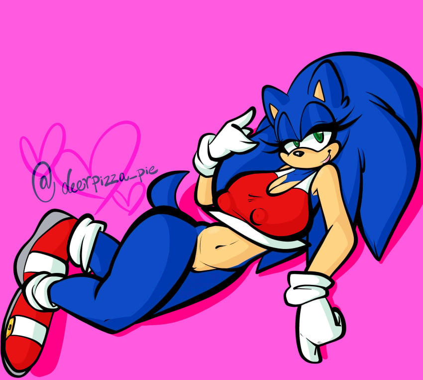 1girls bimbo bottomless breasts cleavage deerpizza_pie eyelashes eyeshadow female lipstick nipples pussy rule_63 sonic_(series) sonic_the_hedgehog sonique_the_hedgehog voluptuous