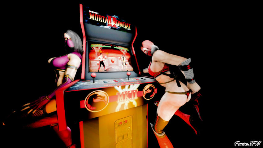 3d arcade_machine female female_only fenriossfm mileena mileena_(mk9) mortal_kombat mortal_kombat_(2011) skarlet skarlet_(mk9) source_filmmaker