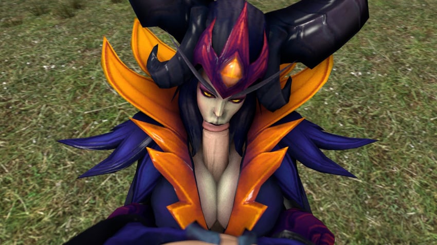 alexstrasza angry dark_queen_alexstrasza fellatio female heroes_of_the_storm horns jeremiahbb1 paizuri tagme warcraft