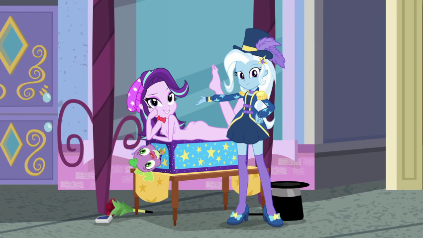 equestria_girls friendship_is_magic legendaryspider my_little_pony smooth_skin spike_(mlp) starlight_glimmer the-butcher-x trixie_(mlp)