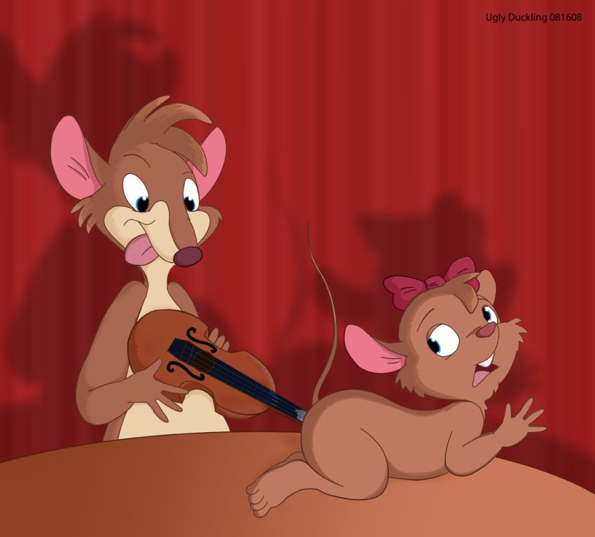 age_difference anthro ass basil_(disney) bow brown_fur disney female fur furry_ass furry_ears instrument looking_back male mammal mouse olivia_flaversham raised_tail rodent round_ears size_difference tagme tail the_great_mouse_detective tongue tongue_out ugly_duckling uncensored violin young