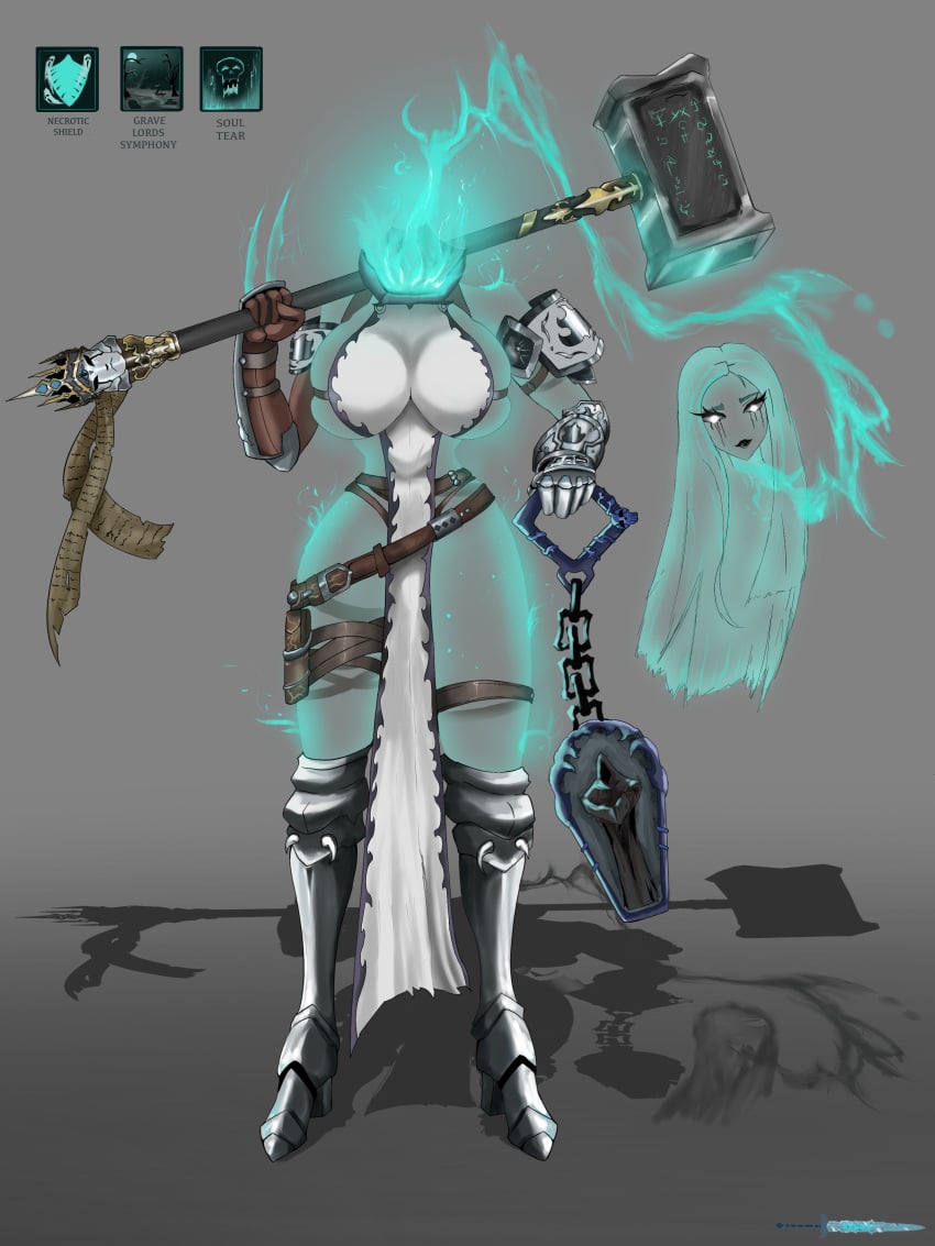 big_breasts big_thighs dnd_character dota dungeons_and_dragons ectobreasts ectoplasm ectopussy eldritch_being ether_corruption ethereal_hair fallen_angel fat_ass full_body ghost ghost_girl graveyard hammer headless headless_horseman headless_play headless_woman huge_breasts huge_thighs knight knight_armor necromancer paladin plate_armor spectre