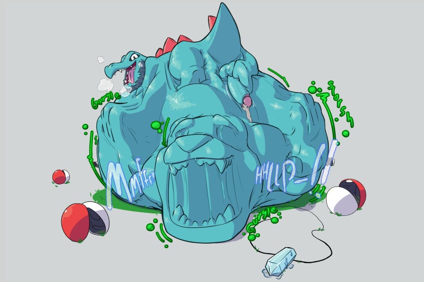 3:2 absurd_res anthro anthro_only generation_2_pokemon hi_res imprint nintendo oral_vore pokemon pokemon_(species) size_difference smaller_pred totodile unwilling_prey vore