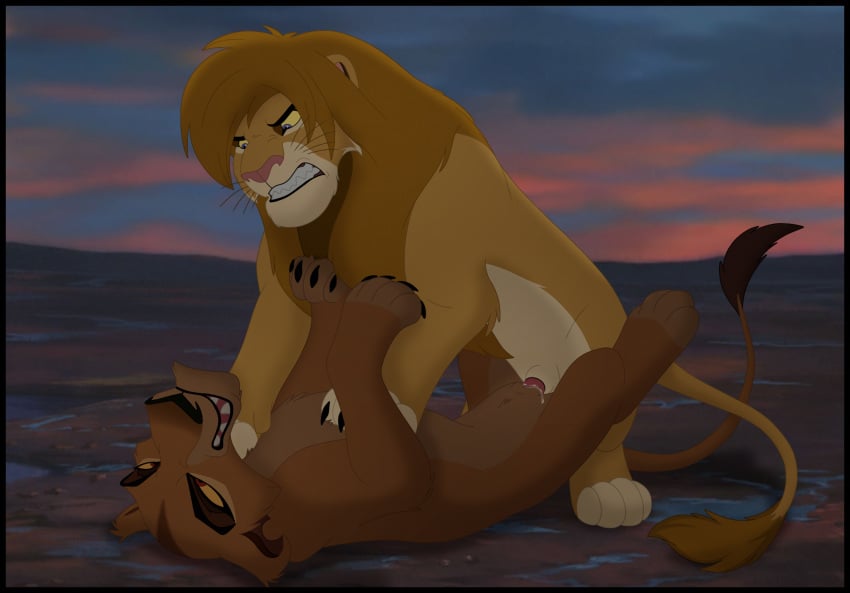 bodily_fluids claws clenched_teeth cum disney duo female feral feral_on_feral from_behind_position genital_fluids genitals hi_res kaion kiba_lion_(nav) male male/female penetration penile penile_penetration penis sex teeth the_lion_king vaginal_penetration vaginal_penetration zira_(the_lion_king)