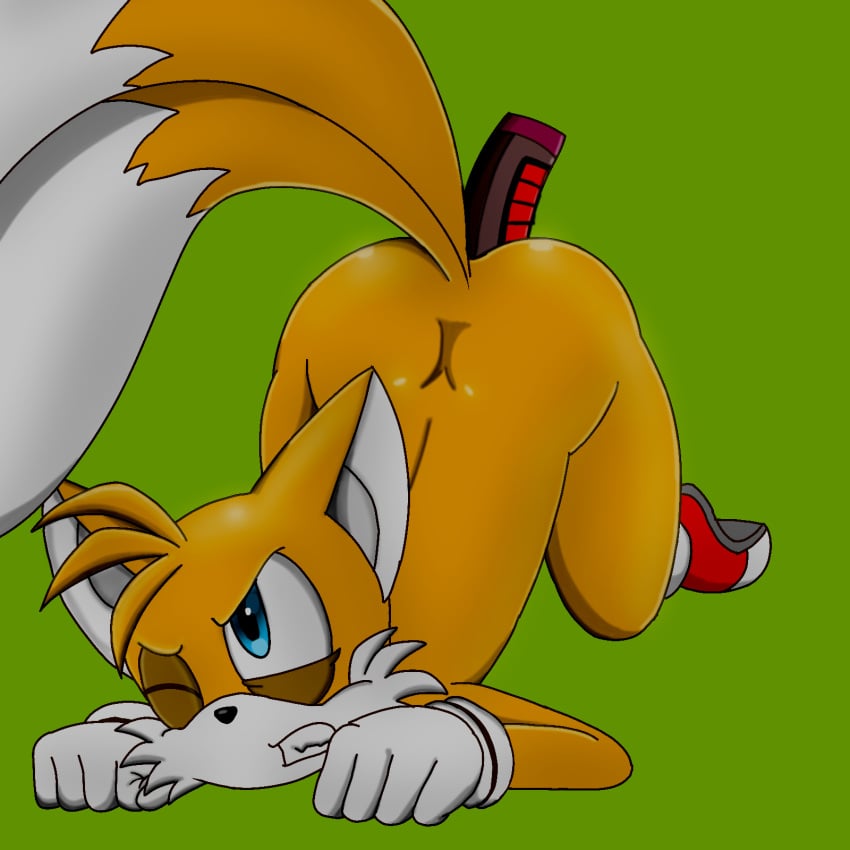 ass ass_up bending_over device dildo dildo_in_ass doggy_style fox furry gay miles_prower solo sonic_(series) sonic_the_hedgehog_(series) spanky15 tails tails_the_fox