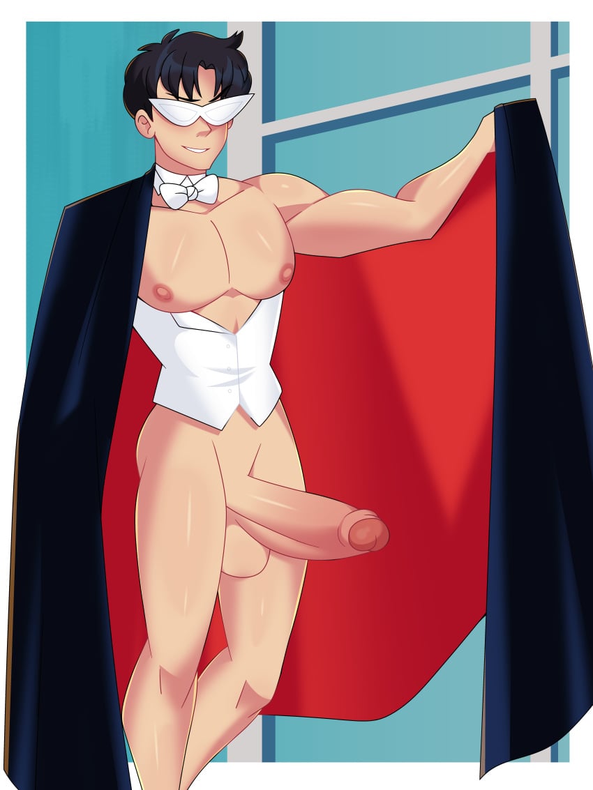 1boy bishoujo_senshi_sailor_moon erection huge_cock male_only mamoru_chiba penis testicles tuxedo_mask yuunsfw