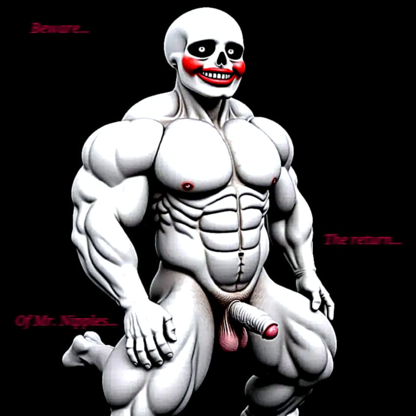 ai_generated alternate_version alternate_version_available bbg_sans bbg_sexy_sans flipaclip_sans horror lipstick muscles muscular muscular_male nude nude_male official_edit penis red_lipstick reupload sans scary skeleton smile smiling solo_male undertail undertale undertale_(series)