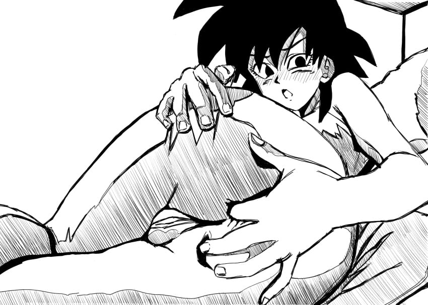 anal anus ass black_eyes black_hair dragon_ball dragon_ball_super female finger_in_ass fingering gine head-cha-la milf mother pussy saiyan short_hair