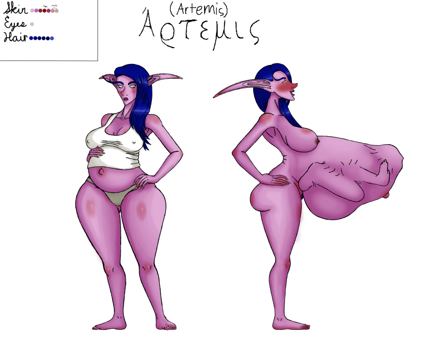 belly big_belly elf female koimanzx pregnant pregnant_pred vore