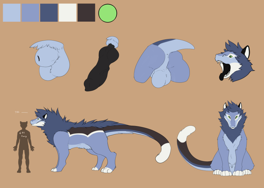 animal_genitalia balls dragon felid feral knot korichi male mammal model_sheet open_mouth pickra sheath tongue tongue_out