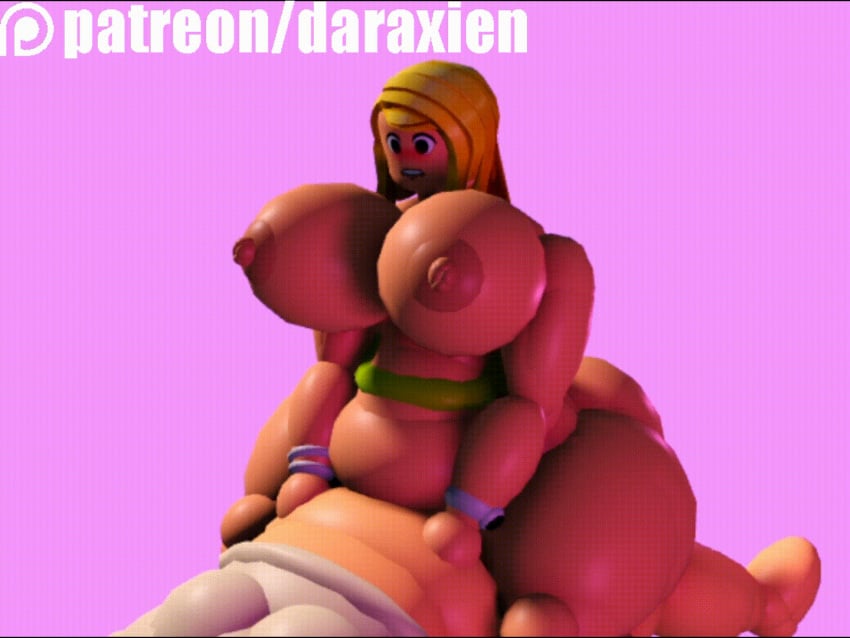 ass ass_bigger_than_head big_ass boobs_bigger_than_head boobs_bigger_than_torso breasts bubble_ass bubble_butt cartoony cowgirl_position daraxien jeans josefa_daraxien jumping milf pawg roblox robloxian showcase white_body