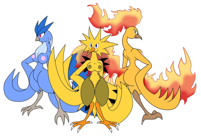 articuno fire_(pokemon) freezer_(pokemon) gb_of_bs legendary_pokemon moltres nintendo pokemon pokemon_(species) thunder_(pokemon) zapdos