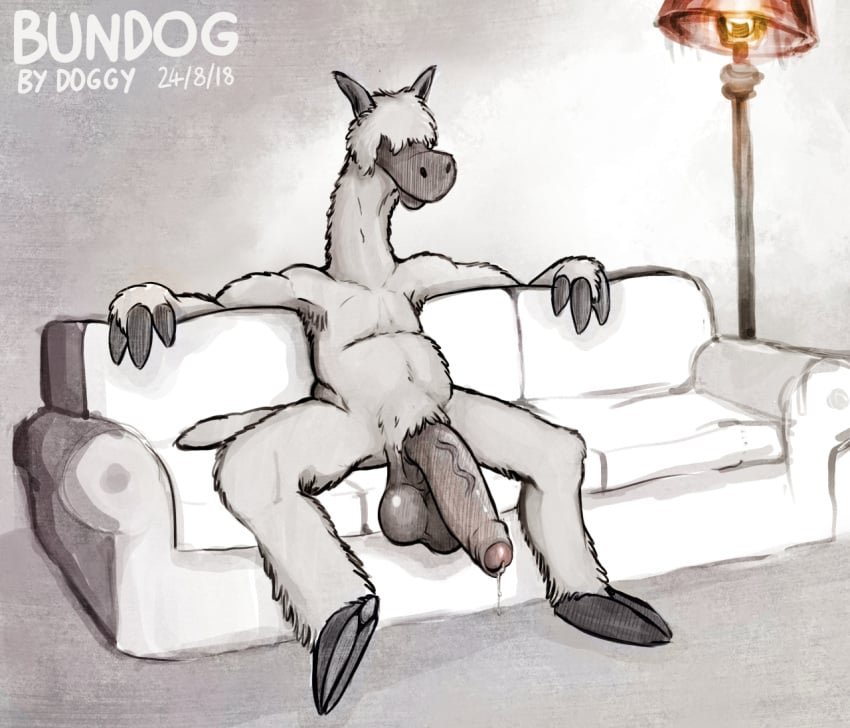 anthro balls big_balls big_penis bundog furry humanoid_penis male male_only mammal penis solo spread_legs spreading tagme