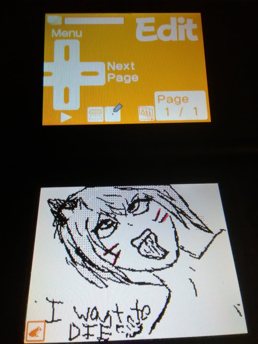 1female 1girl 1girls ahe_gao ahegao cat_ears cat_girl catgirl flipnote neko nintendo tagme