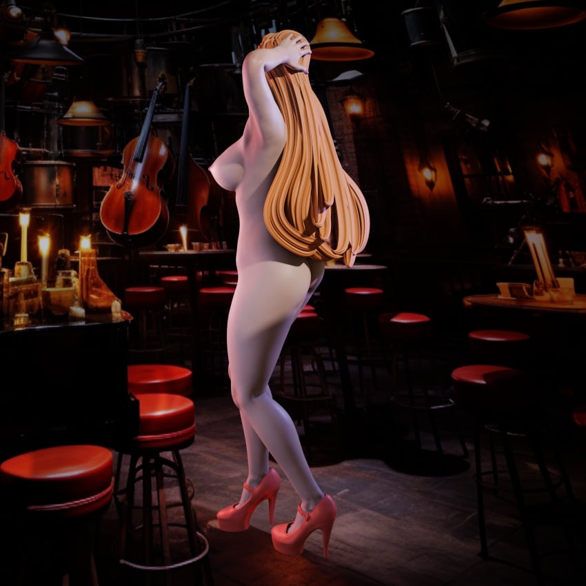 3d 3d_model 3d_print female hourglass_figure huge_ass huge_breasts jessica_rabbit makeup naked public public_nudity qb_works red_hair red_lipstick who_framed_roger_rabbit