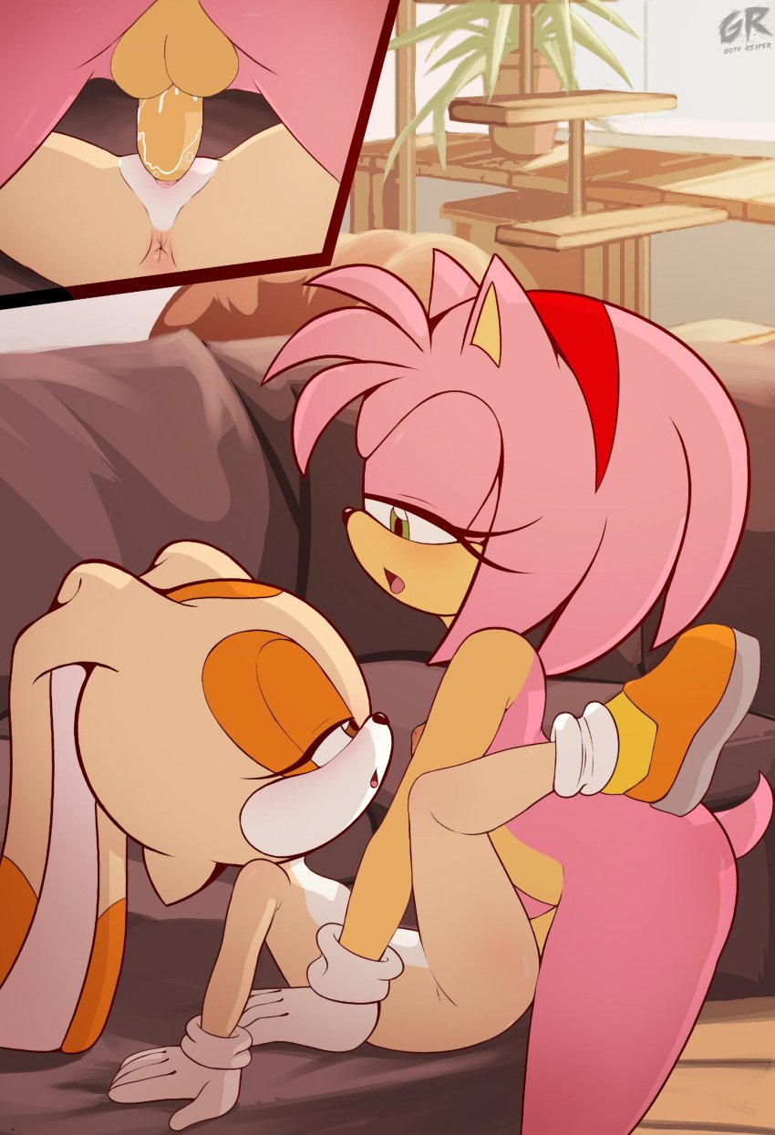 2024 amy_rose anthro anthro_on_anthro anus ass balls breasts cream_the_rabbit dickgirl dickgirl/female dominant_futanari edit flat_chest futa_on_female futadom futanari g_reaper genital_fluids gloves gr missionary_position nipples nude nude_female nude_futanari penetration penis sega shoes side_boob side_butt side_view sonic_(series) sonic_the_hedgehog_(series) uncensored vaginal_penetration vaginal_sex