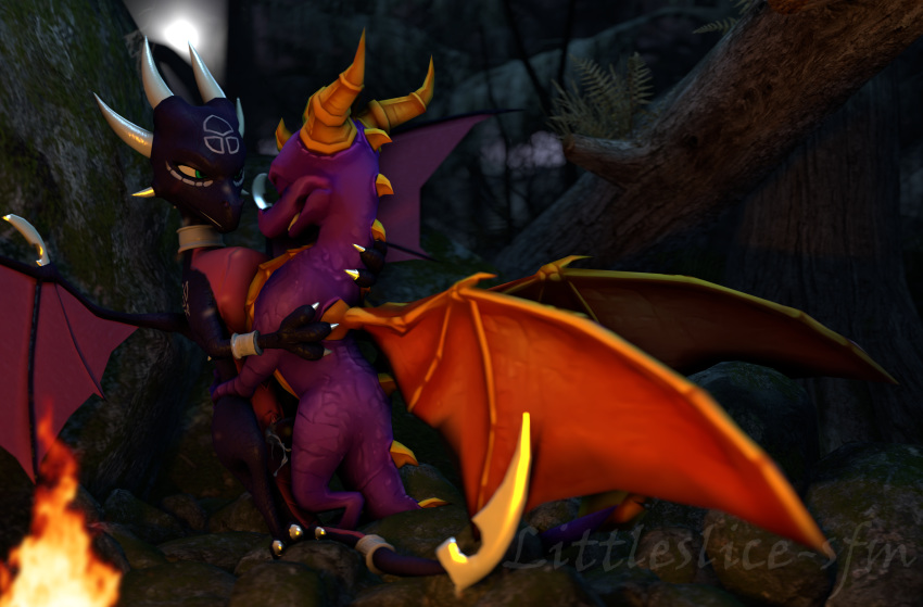 2019 3d absurd_res animal_genitalia animal_penis cum cum_in_pussy cum_inside cynder dragon female feral feral_on_feral fire hi_res knot littleslice-sfm male penetration penis source_filmmaker spyro spyro_the_dragon vaginal_penetration video_games wings