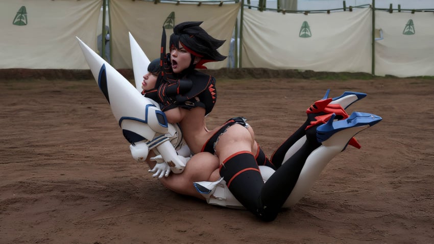 2girls 3d artist_request camel_clutch catfight competitive competitive_intercourse competitive_sex dry_humping female female_only ground hands_around_neck hands_behind_back junketsu kill_la_kill kiryuuin_satsuki lesbian_competitive_intercourse lesbian_sex matoi_ryuuko multiple_girls rough_sex senketsu sexfight sibling sibling_incest siblings sister sister_and_sister sisters struggling submission submission_hold thick_thighs tied_up yuri