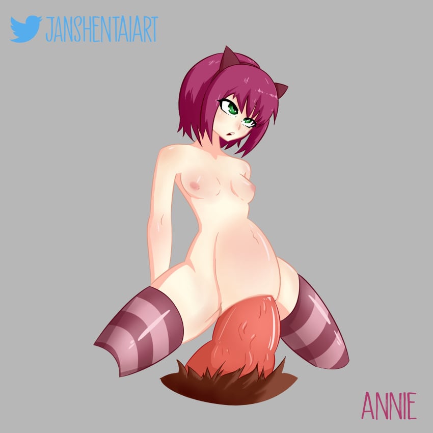 annie_hastur bear big_penis female imminent_death league_of_legends red_hair small_breasts stomach_bulge tibbers vaginal_penetration