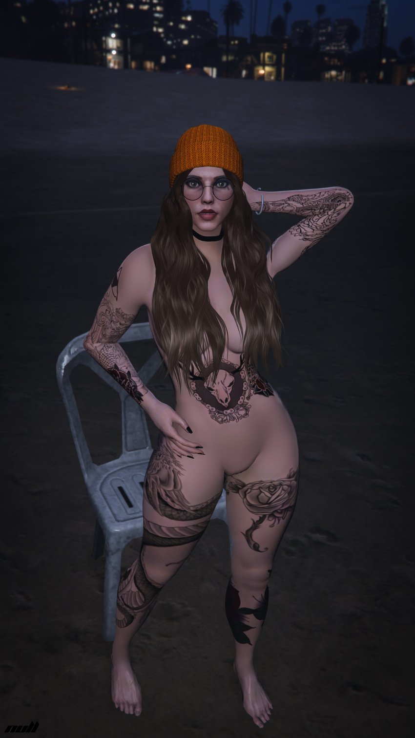 amelia_waters beanie breasts choker flashing flashing_pussy glasses grand_theft_auto grand_theft_auto_online grand_theft_auto_v hair_covering_breasts naked naked_female nipples no_panties no_pants nopixel nude nude_female nullinvoid public public_nudity pussy pussy_lips pussy_peek tattoo tattoo_on_back tattoo_on_belly tattoo_on_legs tattooed_arm tattoos thotiana vagina voyeur