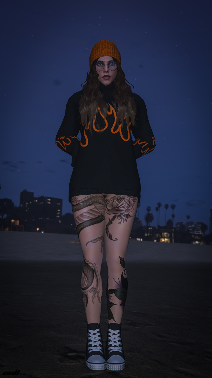 amelia_waters beanie flashing flashing_pussy glasses grand_theft_auto grand_theft_auto_online grand_theft_auto_v naked naked_female no_panties no_pants nopixel nude nude_female nullinvoid public public_nudity pussy pussy_lips pussy_peek shoes sweater tattoo tattoo_on_back tattoo_on_belly tattoo_on_legs tattooed_arm tattoos vagina voyeur