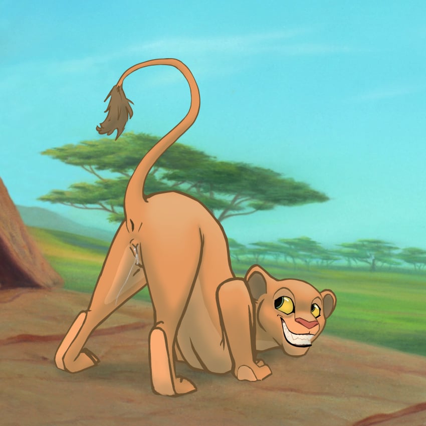 anus cub disney falseseke felid feline female female_feral feral horny_(disambiguation) lion mammal nala no_humans pantherine presenting pussy the_lion_king wet young