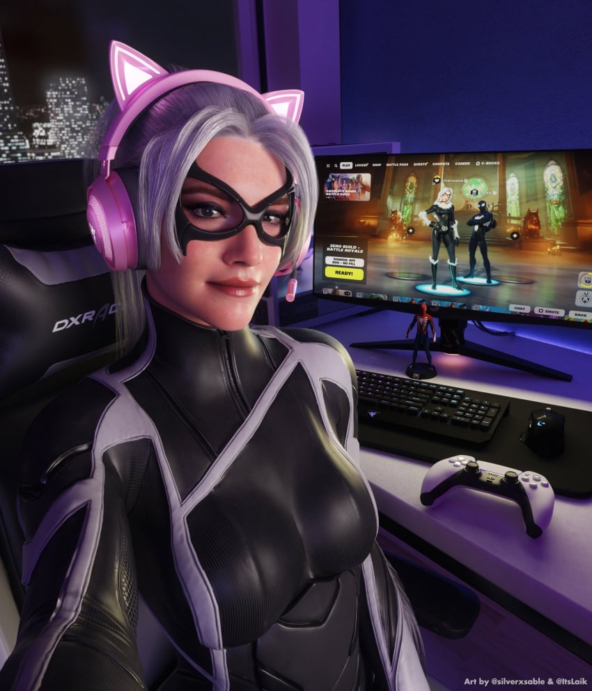 1girls 3d big_ass big_breasts black_cat_(fortnite) black_cat_(insomniac) black_cat_(marvel) breasts bust busty chest curvaceous curvy curvy_figure felicia_hardy female fortnite fortnite:_battle_royale hero heroine hips hourglass_figure huge_breasts itslaiknsfw laik3d laiknsfw large_breasts legs light-skinned_female light_skin lips marvel marvel_comics mature mature_female peter_parker ponytail silverxsable slim_waist spider-man spider-man_(black_suit) spider-man_(fortnite) spider-man_(insomniac_series) spider-man_(series) thick thick_hips thick_legs thick_thighs thighs top_heavy voluptuous voluptuous_female waist white_hair wide_hips